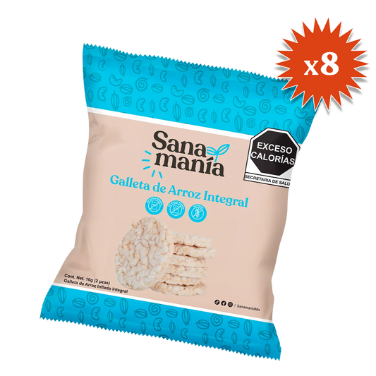 Galletas de Arroz Integral – 8 paquetes (2 c/u)