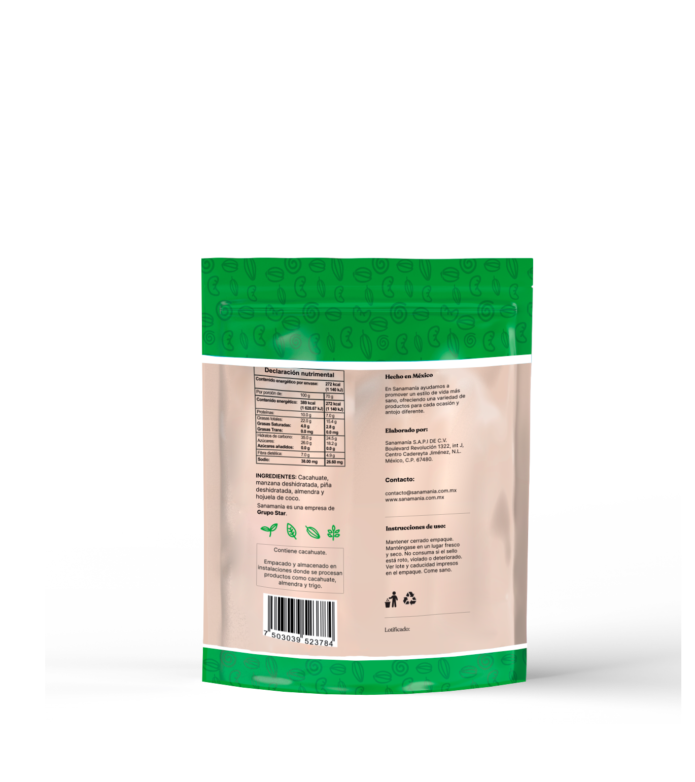 Mix de Frutas Deshidratadas y Nueces – 70g