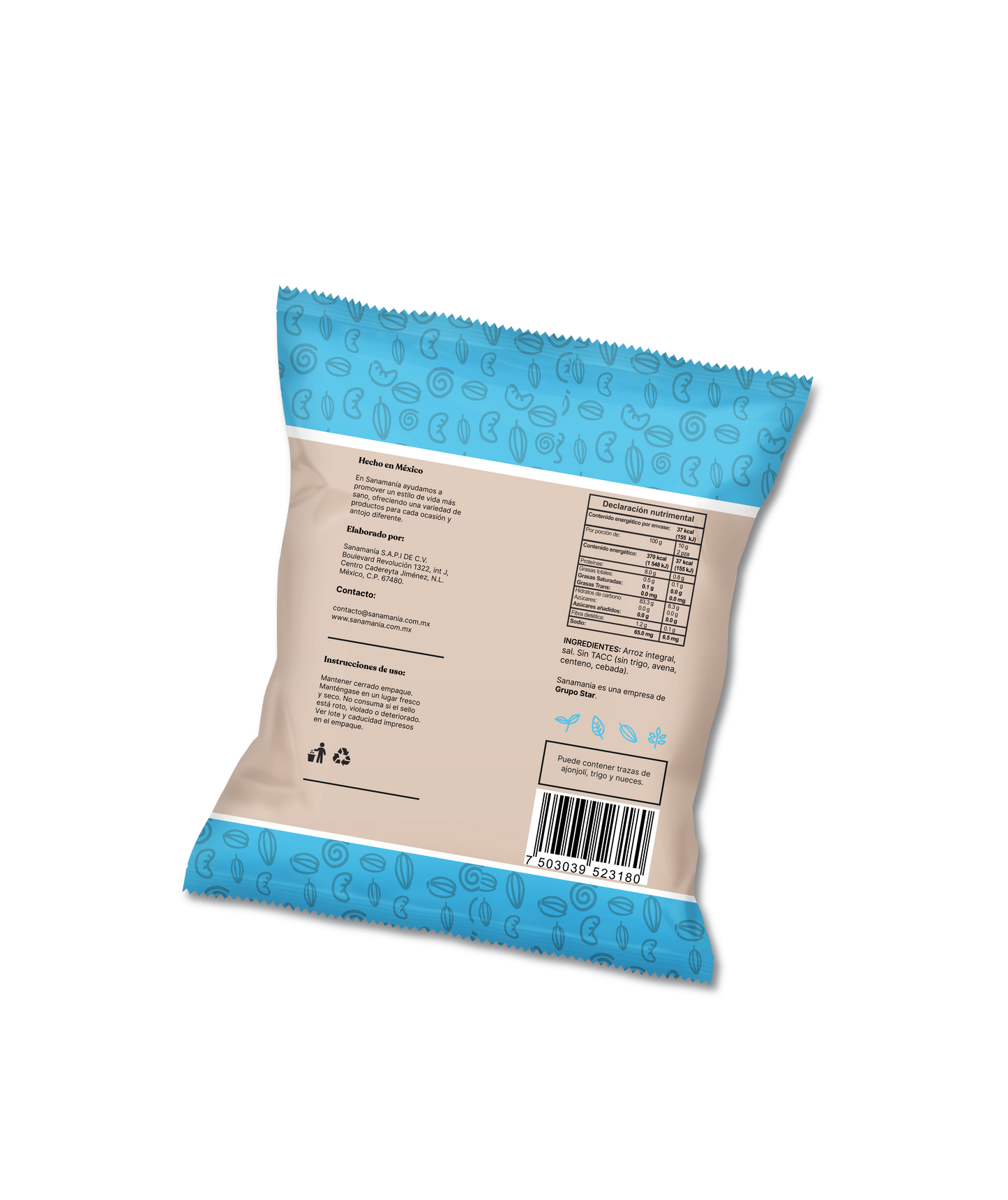 Galletas de Arroz Integral – 8 paquetes (2 c/u)